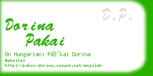 dorina pakai business card